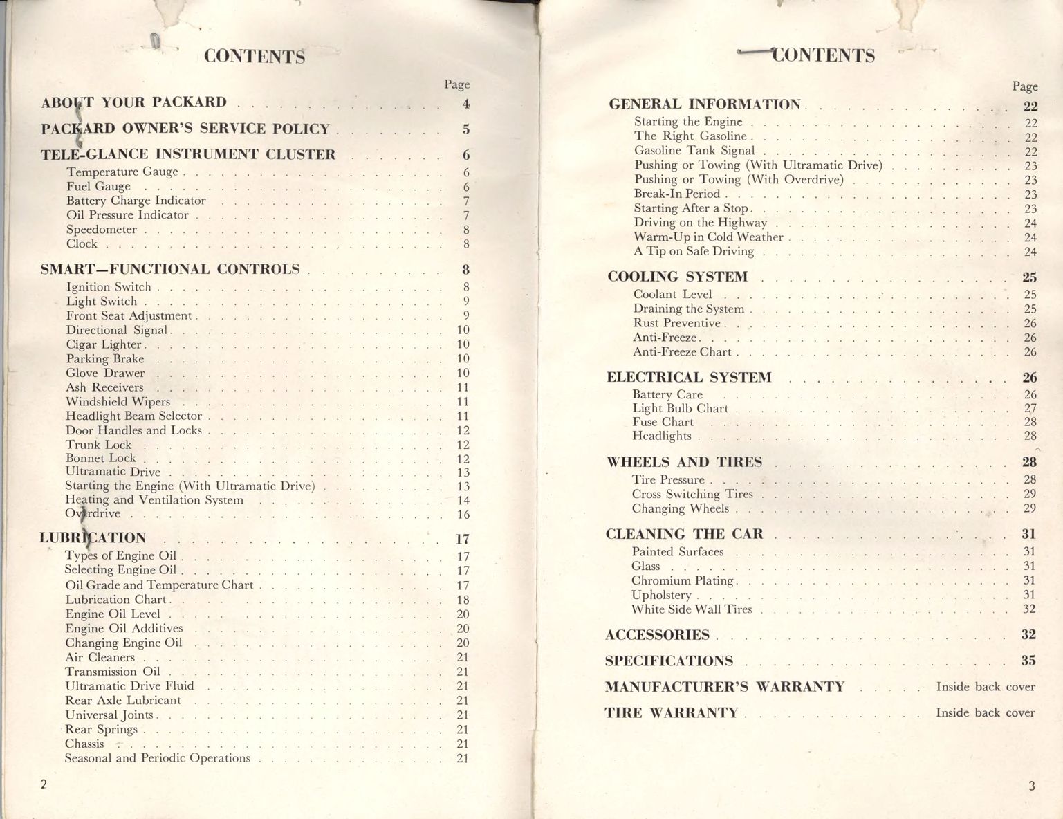 1951 Packard Owners Manual Page 17